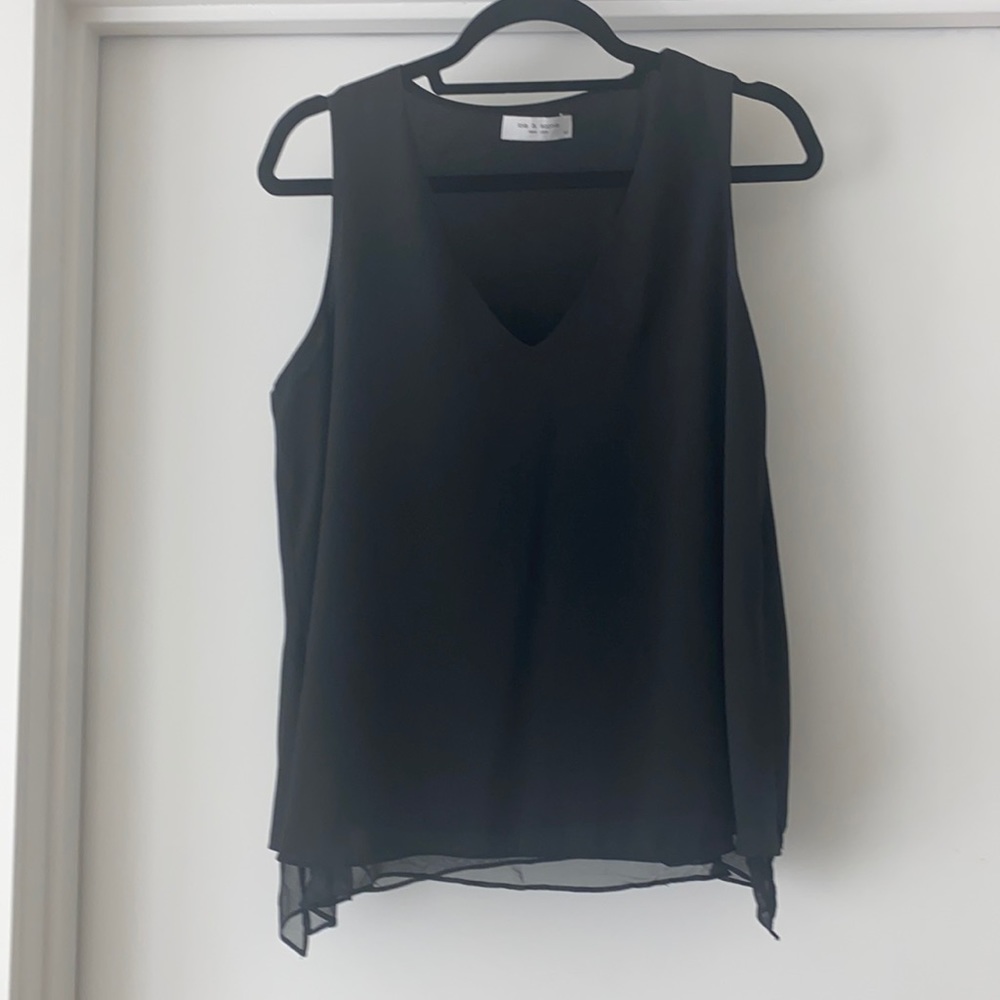 Black V-Neck Top